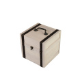 DS Wooden Keepsake Box Versatile Square White High Gloss Desk Storage Organizer Wooden Decorative Box